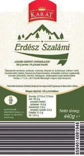Karát Erdész szalámi 440 g, 2270 Fan Game kártyával: 1816 Gran Mare hering