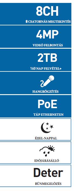 A 4MP CCTV kamerák 30 méteres infravörös éjjellátást biztosítanak bel- és kültéren egyaránt. A szett 4 db kamerát tartalmaz, mely bővíthető további 4 db Swann NHD-818 vagy NHD-819 kamerával.