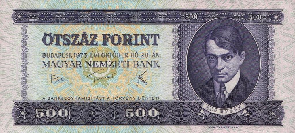 F.0 500 forint, 1975.10.28.