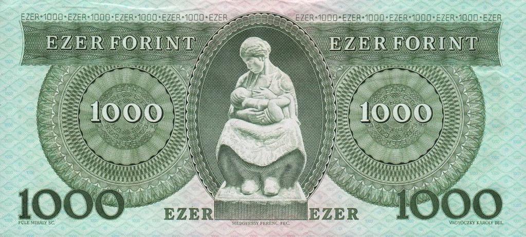 F.45 1000 forint, 1992.10.0. 174 x 80 mm D sorozat, 8 számjegyű sorszám F.45, D sorozat F.45s D 000 számozással F.