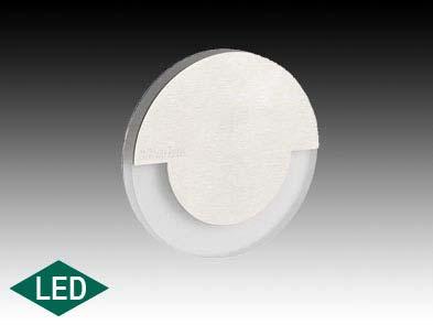 68005/G/W falba építhető lámpatest, 90x90x40mm, alumínium, 1W/350mA-es meleg fehér LED-del, IP 20 *1-15-16-0026 68005/BOX beépítő doboz 68005 típusú lámpatesthez *1-15-16-0025 APUS oldalfalba