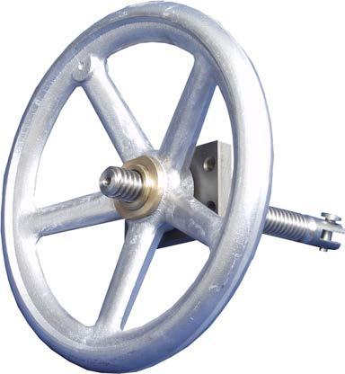Névleges átmérő NÁ Kézikerék Ø Súly 200 360 mm 5,7 kg 250 360 mm 6,0 kg 300 360 mm 6,2 kg 6.1.