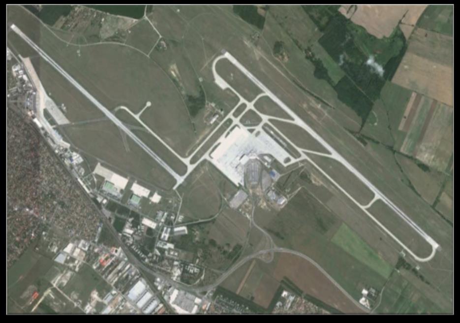 HungaroControl és Budapest repülőtér speciális jellemzői Kép párhuzamos futópálya, a legtávolabbi küszöbök távolsága 6 km A-SMGCS a forgalom irányítása vizuális információ nélkül radarok segítségével