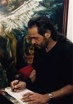 SZENTANDRÁSSY ISTVÁN festőművész 1957. augusztus 26-án született Budapesten. Péli Tamást és a nagy reneszánsz festőket tekinti mestereinek és vezetőinek a festészet útján.