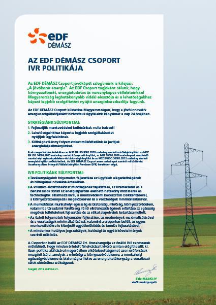 Költséghatékony folyamatokat működtetünk és javítjuk energia teljesítményünket ISO 50001