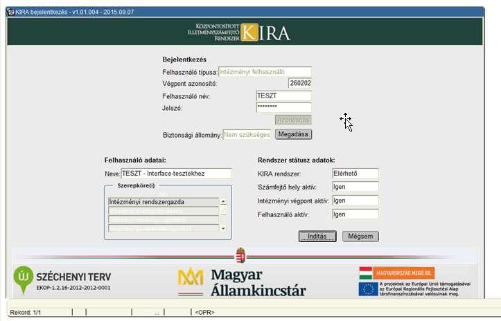 KIRA web felületen az EGYÉB JUTTATÁSOK betöltése: Számfejtés