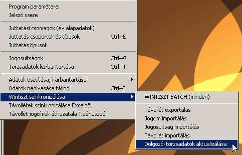 Utána az exportált xml állományt lehet a cafeteria adminban bedolgozni: Wintisztből: A Wintiszt rendszerhez készült egy interfész, ami az alapadatokat kiexportálja csv állományokba, amit aztán a