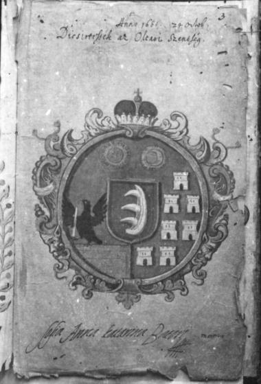 TERDIK SZILVESZTER A 3. oldalon Báthory Zsófia autográf aláírása fölött, amelyben további keresztneveit, az Annát és Katarinát is kiírja, a Báthory-címer szerepelt (6. kép), a 4.