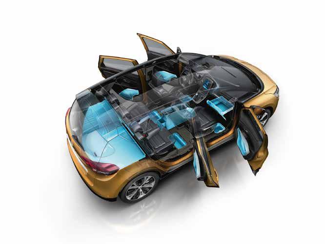 Minden a helyére kerül Az Új Renault SCENIC és GRAND SCENIC tökélyre fejlesztette az ötletes tárolóhelyek használatát. A fedélzeten kb.