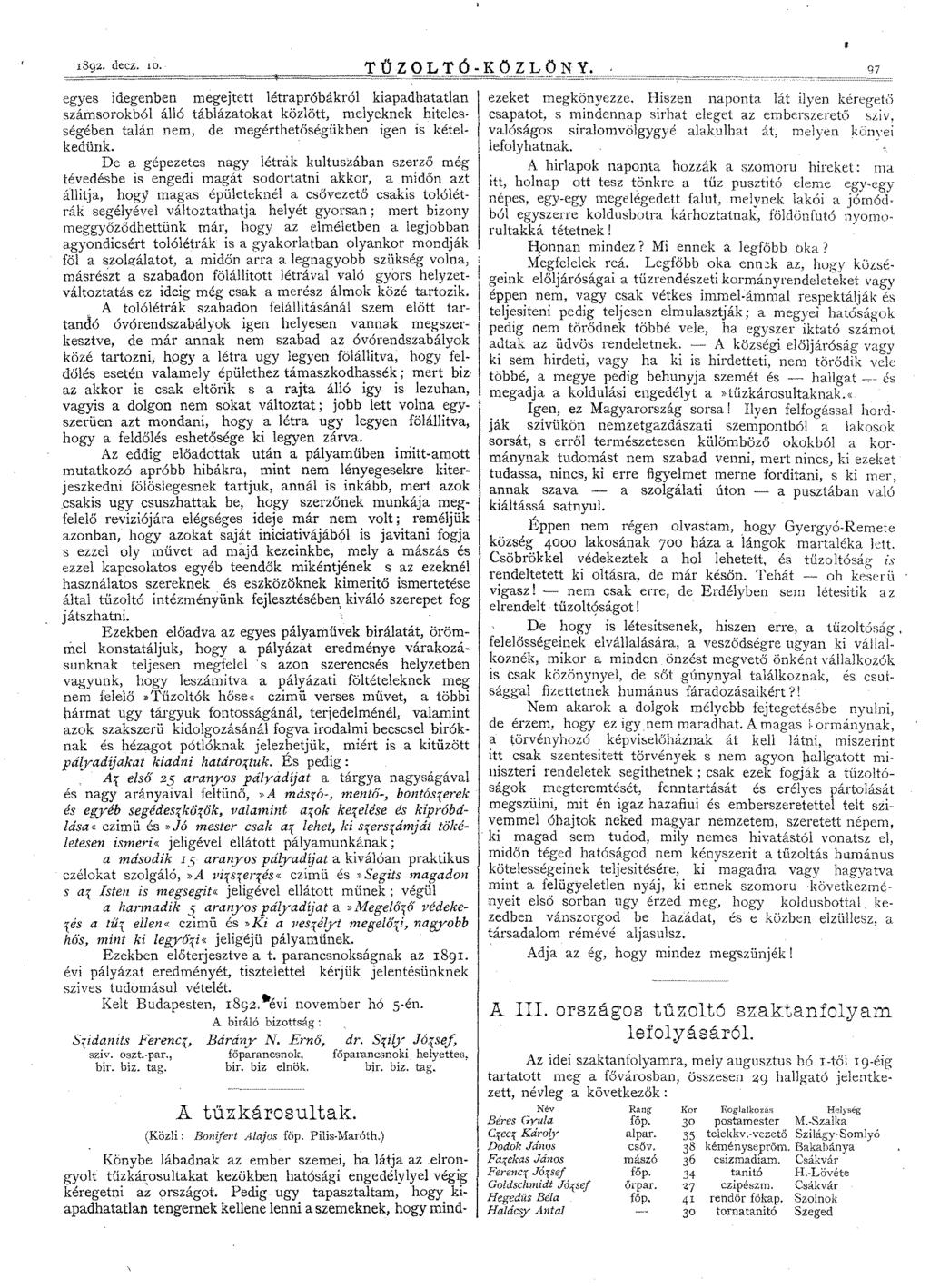 1892. decz. 10. T ÚZ OLT Ó - K Ö Z.L Ö N Y.~.
