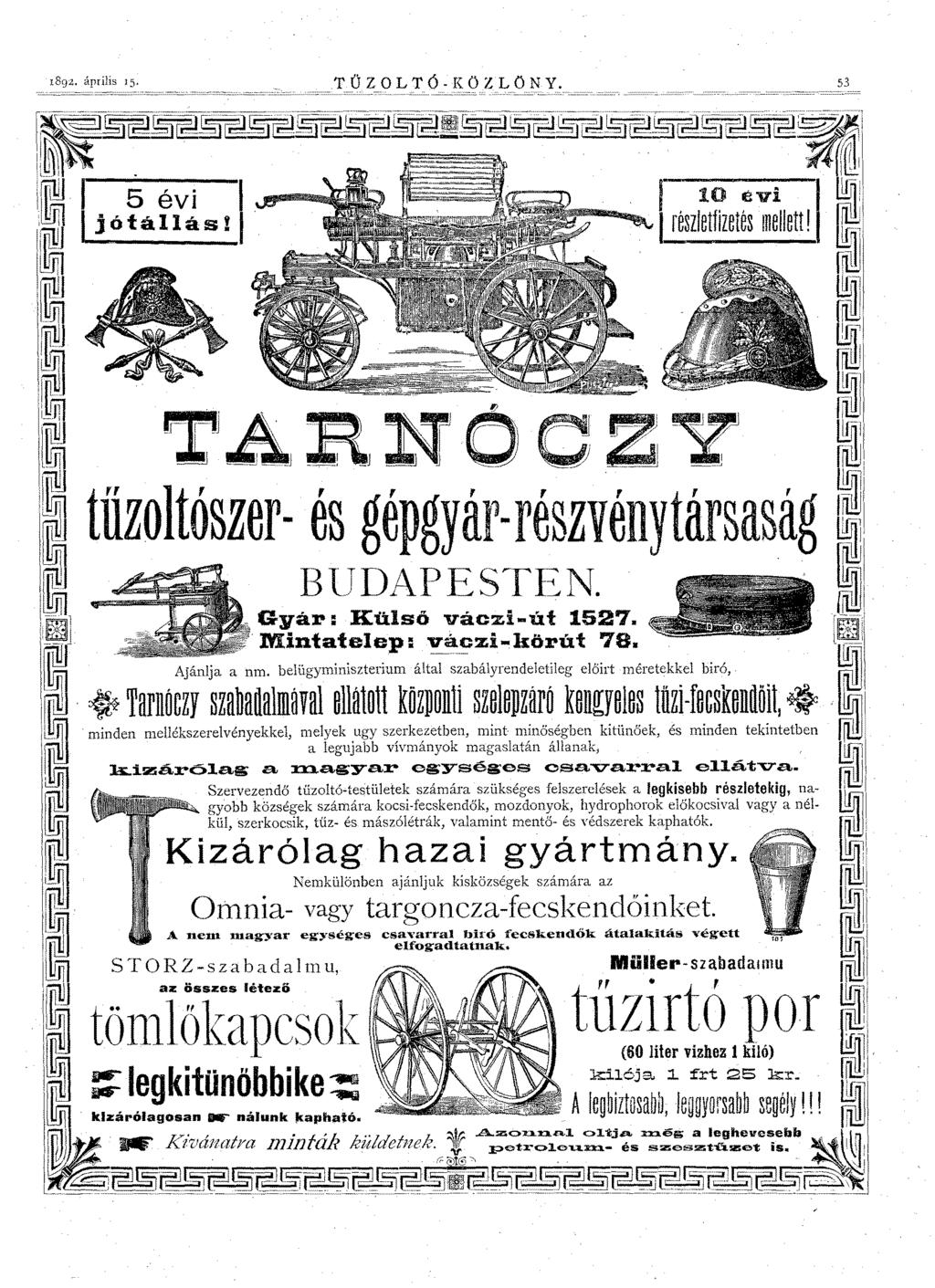 1892. április IS..TŰ Z o LT Ó - KÖZL Ö N Y. 53.