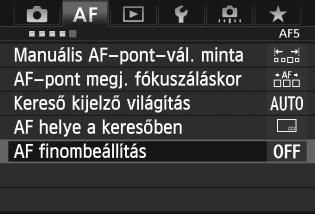 3 Az AF-fókuszpont finombeállítása Az AF-fókuszpont finombeállítása keresővel történő felvételkészítés, valamint az Élő nézet felvétel [Gyors mód] beállítása esetén végezhető el.