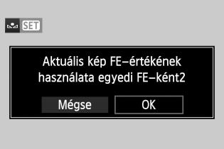 ] opciót. Válassza ki a tárolni kívánt egyedi fehéregyensúly számát. Válassza ki a [Képválasztás a kártyáról] opciót.