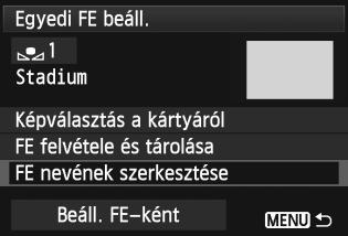 A <5/6> tárcsa és a <9> segítségével mozgathatja a kurzort és választhatja ki a kívánt karaktert. Ezután a <0> gombbal adhatja meg. Legfeljebb 20 karaktert adhat meg.