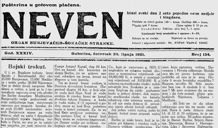 BUNJEVAČKO-ŠOKAČKA STRANKA BUNJEVAČKO-ŠOKAČKA STRAN- KA, prva politička stranka bačkih Hrvata, koja je djelovala u godinama nakon Prvoga svjetskog rata. Osnovana je 15. IX. 1920.