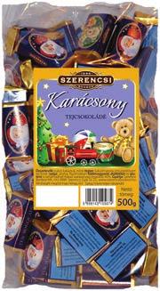 Édesség Figaro talpas mikulás és hóember csomag Szerencsi karácsonyi tejcsokoládé csomag 500 g/csomag
