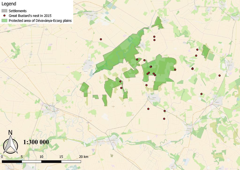 G. Janó & Zs. Végvári 39 Figure 3. Monthly distribution of the Great Bustard nests locations between 2004 and 2015 3.