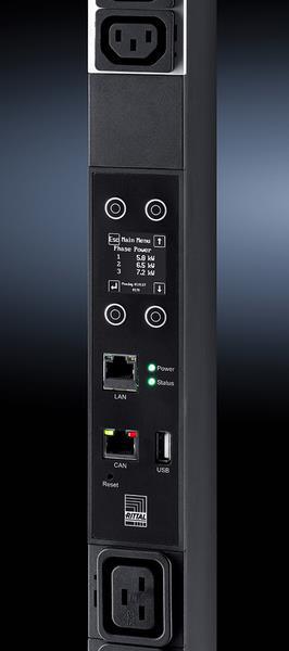 Áramellátás PDU Power Distribution Unit PDU Kompakt energia elosztás a rackben Egy és háromfázisú kivitel Alap,