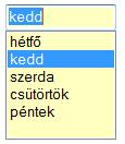 A kombinált lista többféle típusát használhatjuk a (ComboBoxStyle felsorolás típusú) DropDownStyle tulajdonság értékétől függően: Az egyszerű (Simple) kombinált lista esetén mindig megjelenik a
