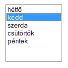 A listákat felhasználásuk alapján két csoportba sorolhatjuk. Az egyik csoportba azok a listák tartoznak, amelyekből csak egyetlen elemet választhatunk.
