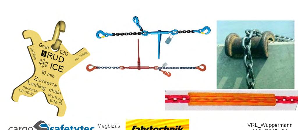 Rögzítőláncok FONTOS!!! SÉRÜLT KÖTÖZŐESZKÖZÖKET NEM SZABAD HASZNÁLNI!