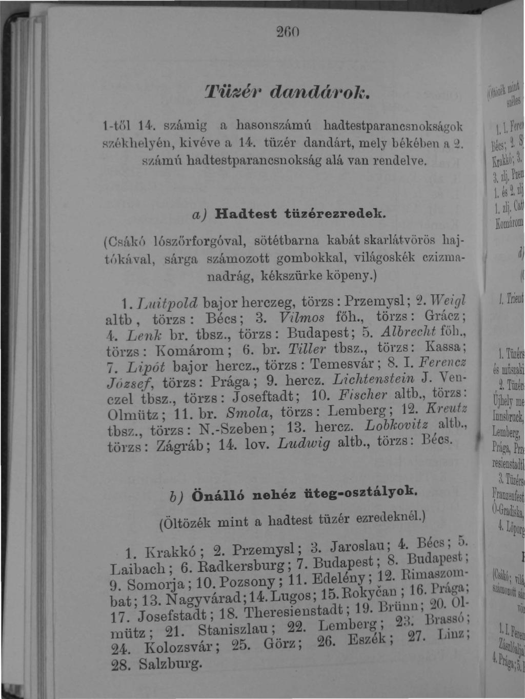 2()() l-tm 14,. R7.álUig ':J'ü.zérr dandárro 1(;. ft hasollszámú hadtestparancsnokságok ~7.ókhdyéll, kivéve ft 14. tüzér danuárt, mely békéhen fl ~. ~7.ítmú hajtestparancsnokság alá van renuelve.