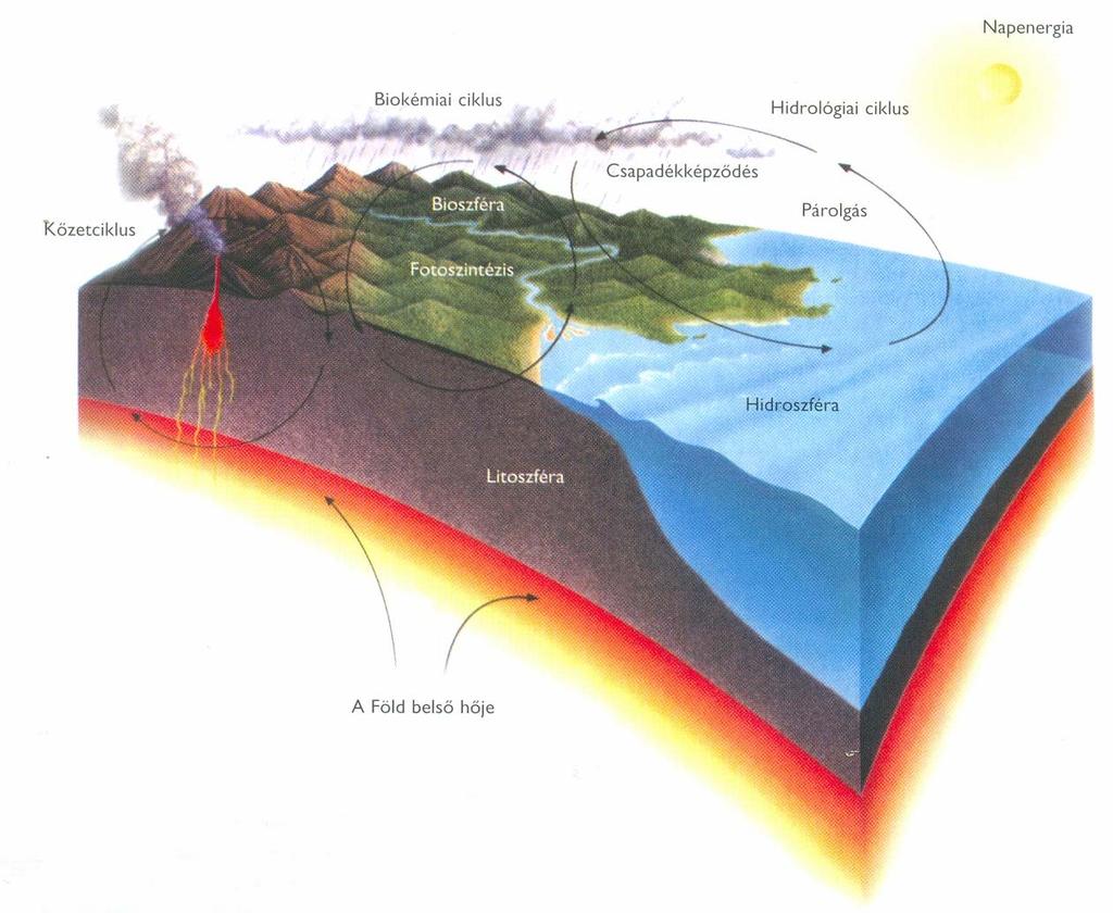 Földi ciklusok Minden földi folyamat működésének alapja az energia.