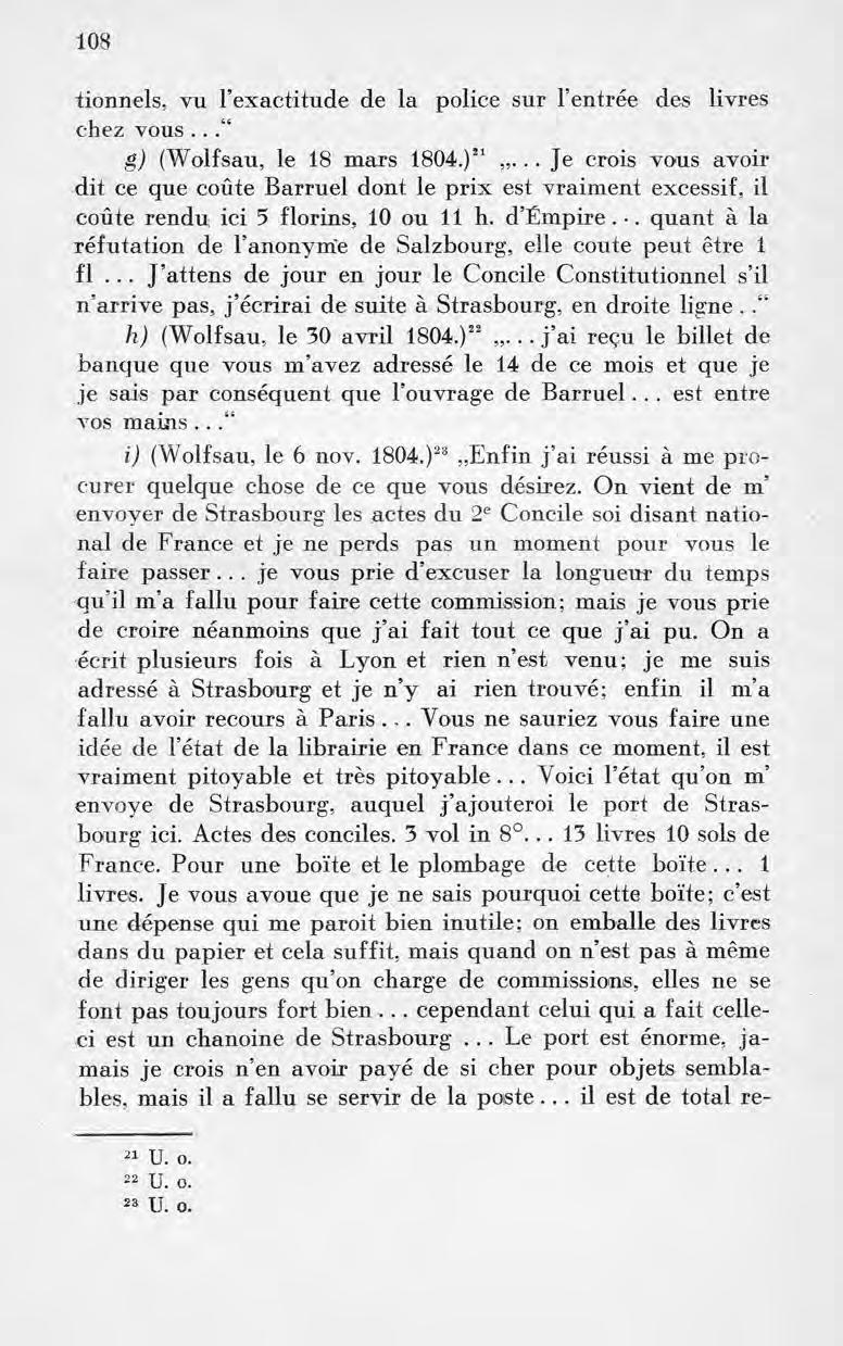 1 0 8 tionnels, vu l exactitude de la police sur Feutrée des livres chez vous.. g) (Wolfsau, le 18 mars 1804.)21.