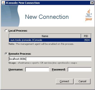 Speciális lehetőségek Távoli monitor A JMX alapú távoli eléréshez a Java Options paraméterekhez adjuk hozzá a következőket: -Dcom.sun.management.jmxremote -Dcom.sun.management.jmxremote.port=8086 -Dcom.