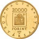 1999 20 000 Forint Au 986 2 dukát - 6,982 g - 22 mm - 1,1 mm 1999.12.01.