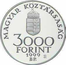 Tervezô /Entwerfer/ Designer: Gáti Gábor 541 542 E: MAGYAR KÖZTÁRSASÁG köriratban a koronás magyar címer, alatta négy sorban értékjelzés, évszám és verdejel /in Umschrift das ungarische Wappen mit