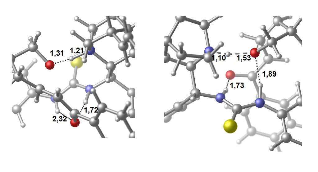 3.7 A C-O kötés létrejötte 35 karbonil oxigéntől. Ez a savas proton az alkoholos oxigén felé koordinálódik. (18. ábra)