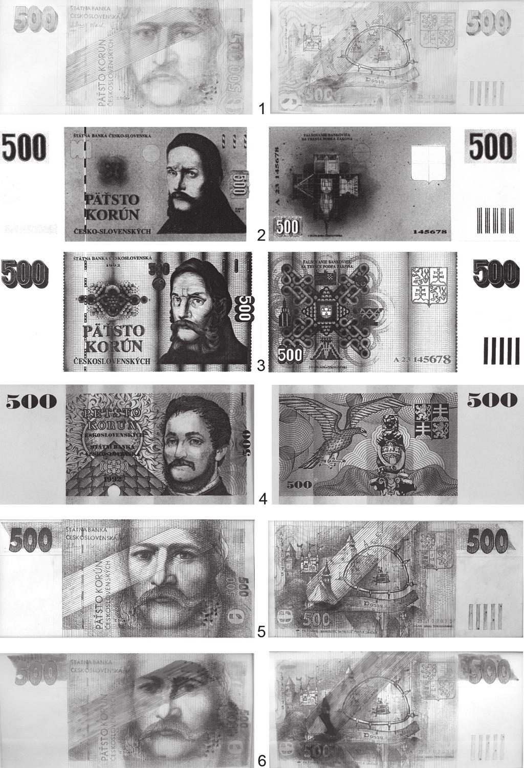 Návrhy na československú 500-korunáčku zo súťaže z februára 1991(Jozef Bubák, Robert