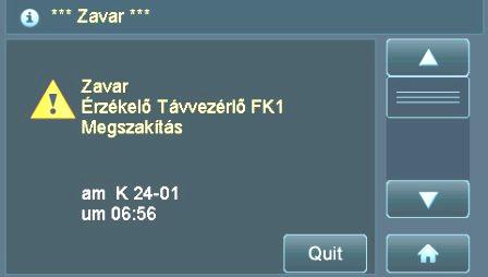 6.1 Információs szint (Felhasználó) BMK-06-01-00-00-01-BAHU A gombok segítségével LE és FEL tud az információs szintben le ill. fel lépkedni.