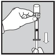 LASSAN húzza vissza a fehér dugattyút 0,1 ml-rel tovább, mint a rendelt adag. Ez fontos ahhoz, hogy ki lehessen mérni a megfelelő adagot. A rendelt adag térfogatát a 4.