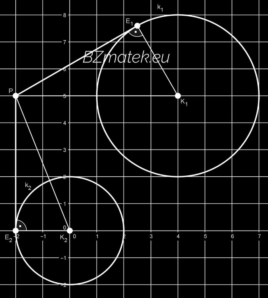 Tekintsük a következő ábrát: A derékszögű PEK - ben és PDO - ben írjuk fel a Pitagorasz tételt: PE 1 2 = PK 1 2 3 2 PE 2 2 = PK 2 2 2 2 Mivel PE 1 = PE 2, így az egyenletek jobb