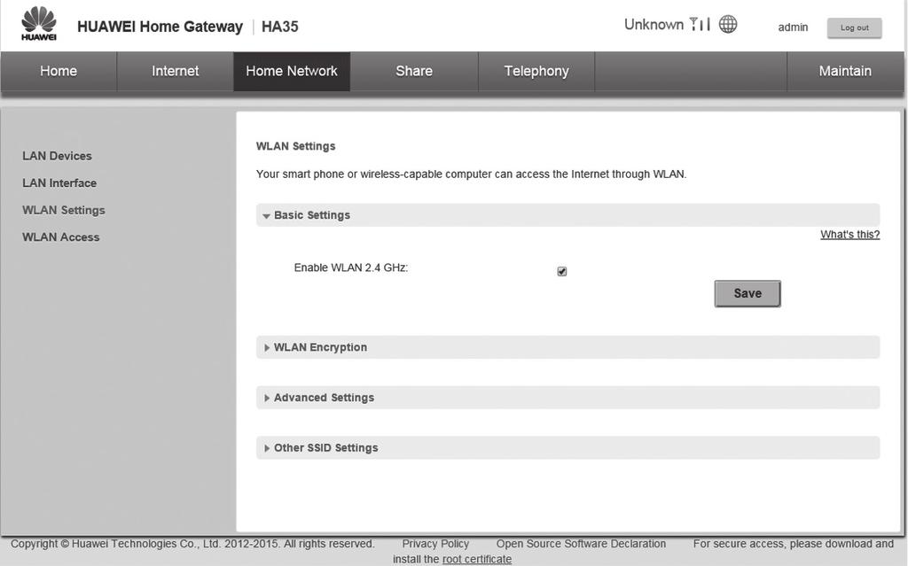 3.51. ábra: Vezeték nélküli kapcsolat engedélyezése Az engedélyezést követően a WLAN a 4.5-2.