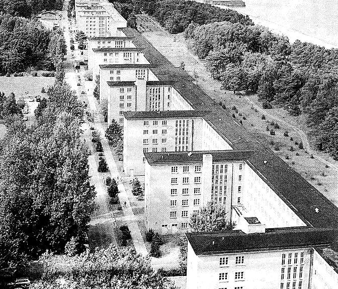 d) Prora-Feriensiedlung an der Ostsee 1. Die Nationalsozialisten enteigneten die teilweise der jüdische Elite gehörenden Feriensiedlungen und teilten sie unter den Mitgliedern der Parteiführung auf.