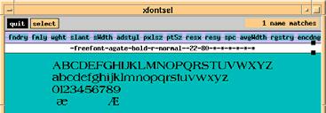 független, nagyítható (mértékkel), dönthető Bonyolultabb a megjelenítés, mint a bitmátrix esetében 80 Karakterek definiálása Karakterek definiálása xfontsel Grafikus felület X11 font-név