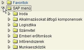 Tranzakciók, módusz és favoritok kezelése Tranzakció: Az SAP rendszerben végezhető funkciókat