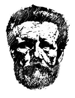 Beyus-hoz. Közel negyven éves, amikor ezt a Krisztus-arc szerű önarcképét készítette.