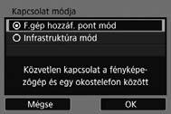 Műveletek a fényképezőgépen-1 1 2 3 Válassza ki a [Wi-Fi funkció] beállítást. A [51] lapon adja meg a [Wi-Fi/NFC] beállítás számára az [Enged] értéket, majd válassza a [Wi-Fi funkció] lehetőséget.