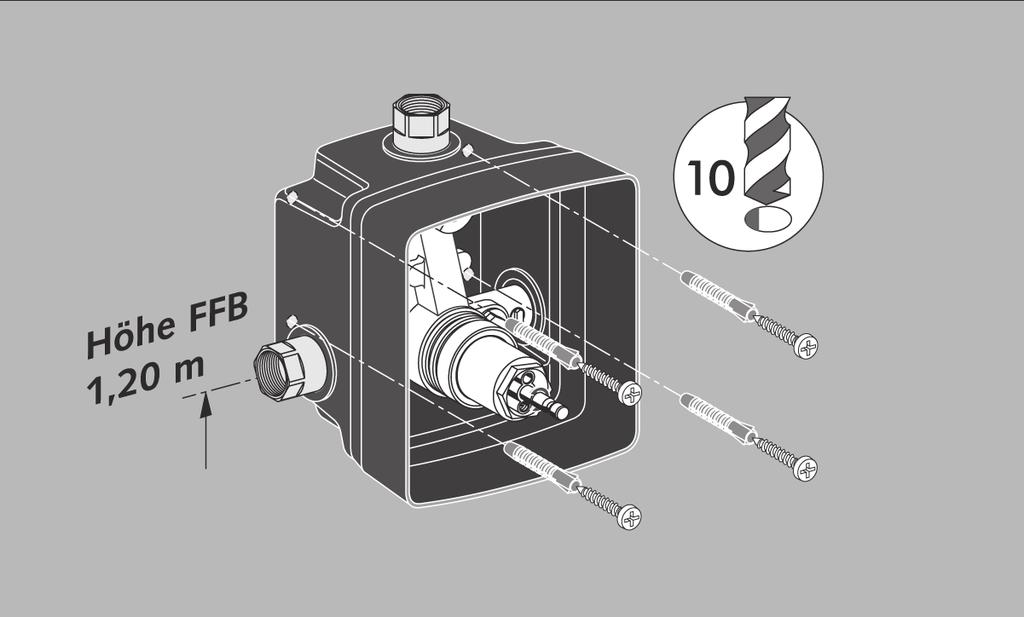 Instalaç ~ ao em bruto / Montá pod omítku / Instalacja podtynkowa / Beszerelés 1 Montagem da Masterbox. Montar a Masterbox no módulo segundo as instruç ~ oes juntas. Namontovat Masterbox.