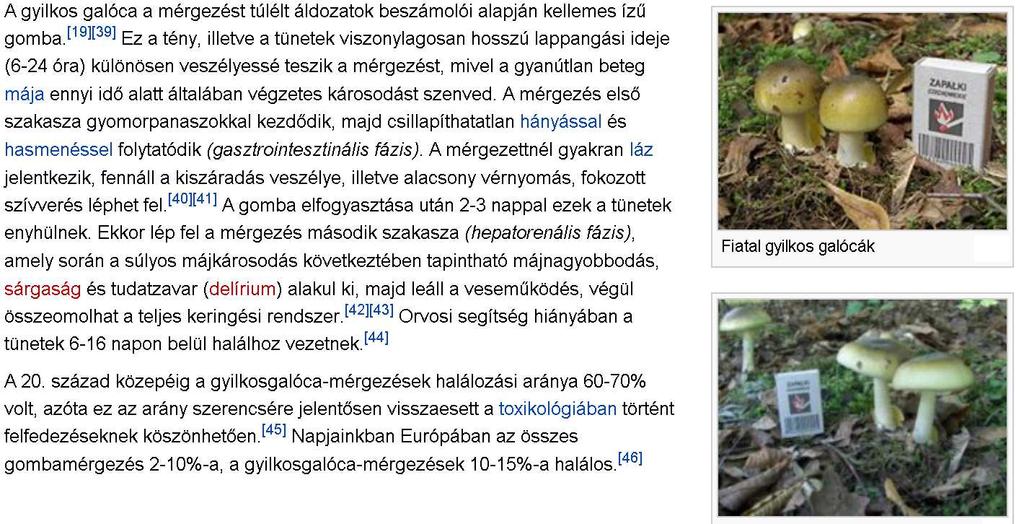 A gyilkos galóca (Amanita phalloides) mérge az RNS polimeráz II enzimet