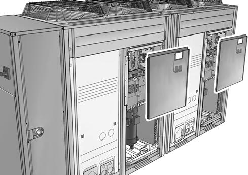 6. TRTOZÉKOK Ha kinyitotta az elülső paneleket, a kültéri modul(ok) elektromos alkatrészdoboza az elektromos alkatrészdoboz fedelének eltávolításával érhető el a következő módon: z alábbi