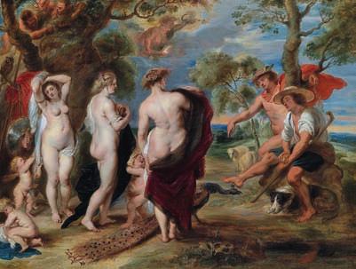14. Peter Paul Rubens: Párisz ítélete, 1636 k.