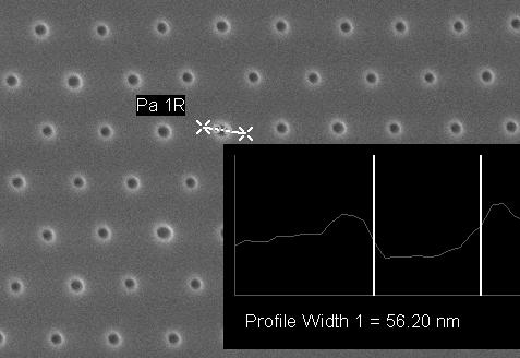 Elektronsugár litográfia (Felbontás, InAs nanoáramkörök gyártása) 44 50nm @ 350nm PMMA,