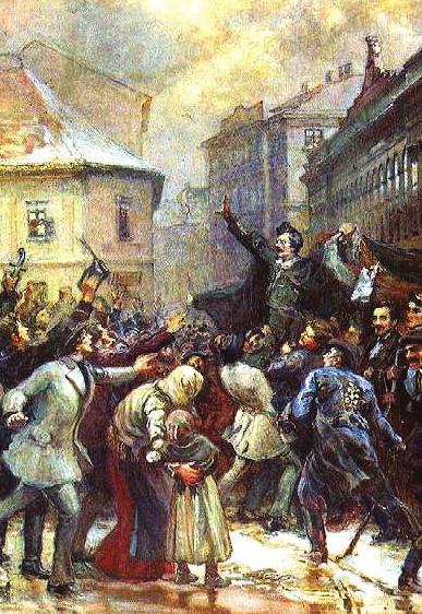 марти, Шандор Петефи, Јанош Арањ. XII Револуција На Кошутову иницијативу, Диета је (15.