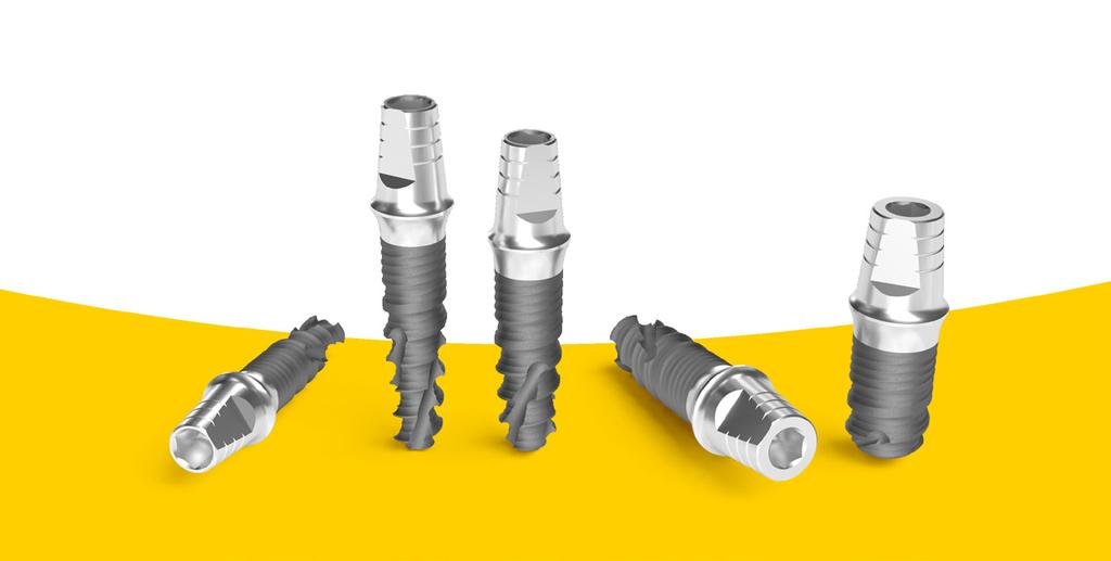22 23 Conefit implant system Conefit egyfázisú, egyrészes A típusú Implantátumok méretválasztéka ø 3.5 implantátum átmérő (ø mm) ø 3.5 mm beültetési hossz (): ø 3.75 mm ø 4.0 mm ø 3.75 ø 4.5 mm ø 5.