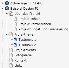 2 Az aloldal tartalmának feltöltése BACKEND NÉZET FRONTEND NÉZET A backend-en a fastruktúrában